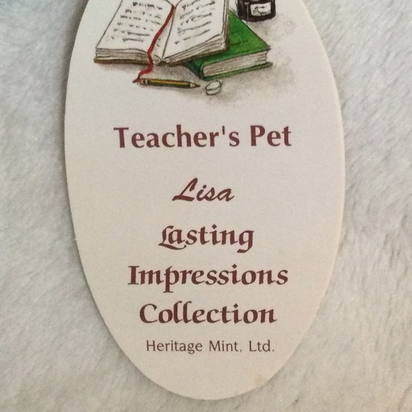 Vintage Hermitage Mint Collectible Porcelian Doll, Lisa, teachers pet” - Picture 5 of 11